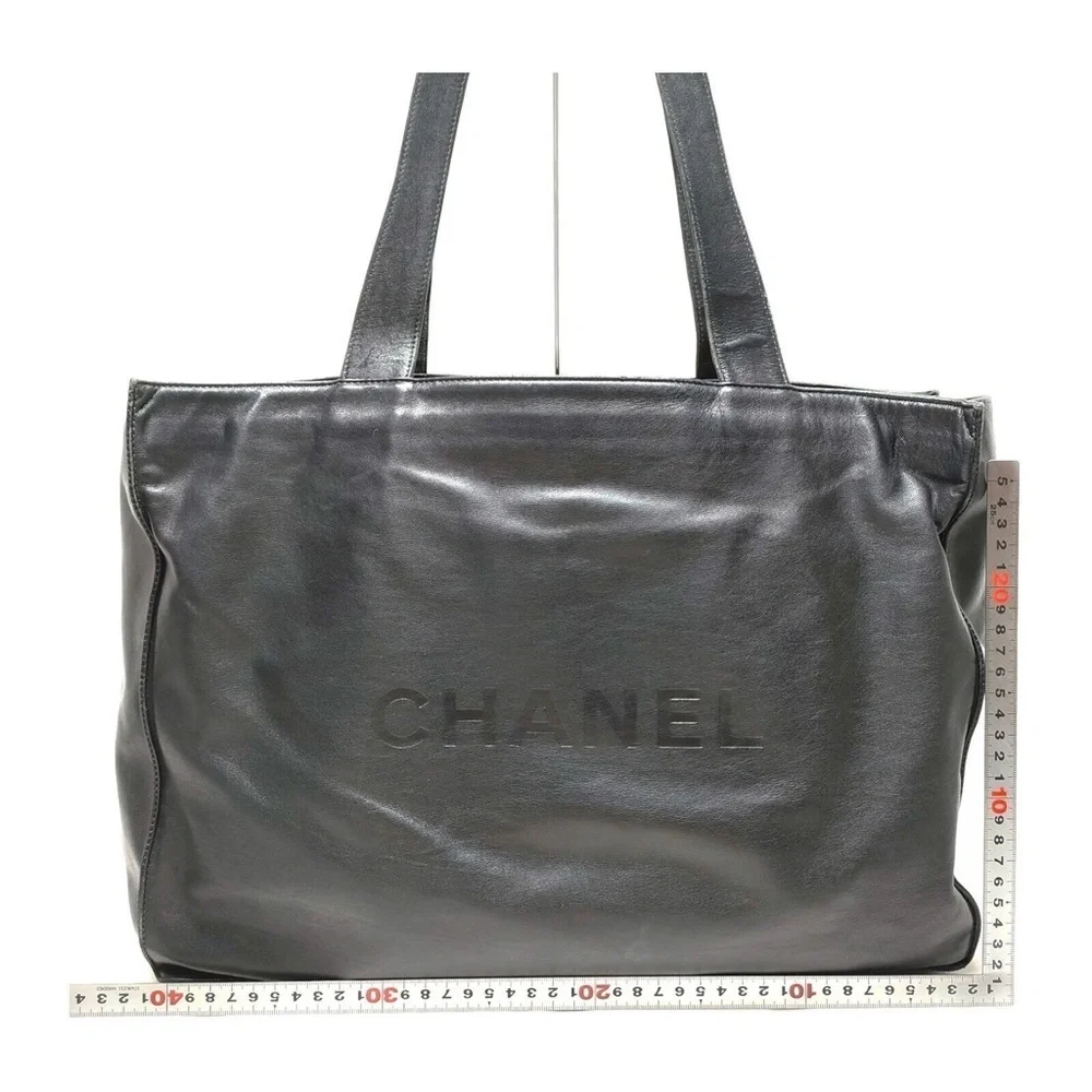 Chanel Tote Bag Black Leather